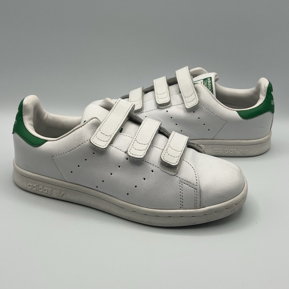 Adidas Stan Smith Strap White Green Retro Shoes - Kids Youth Size 3‎ (M20607)